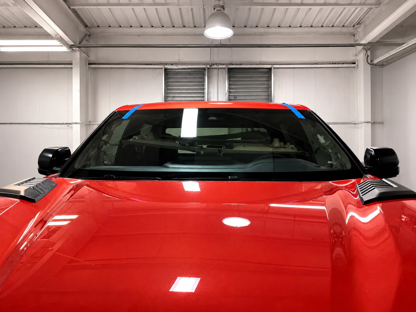 Finished windshield installation