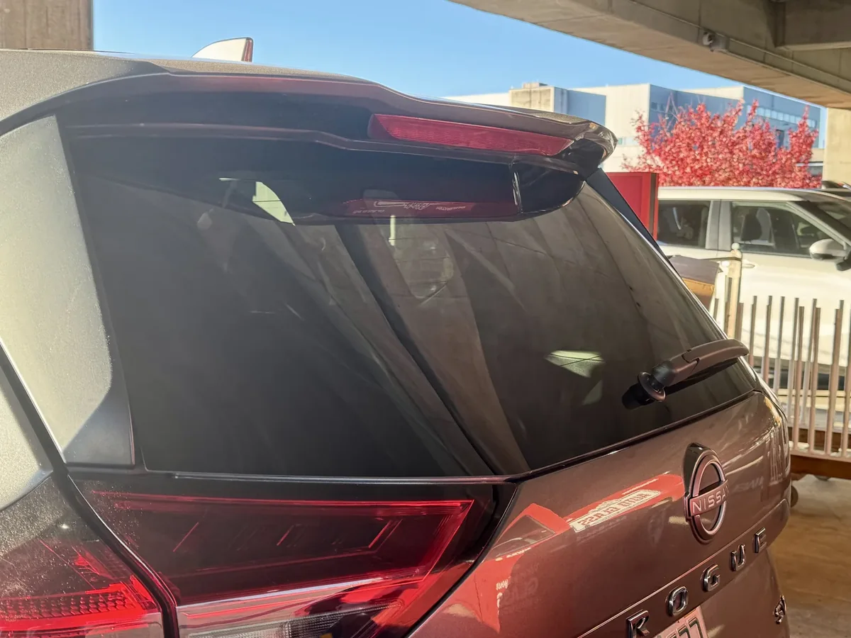 Rear glass on SUV ready for replacement service